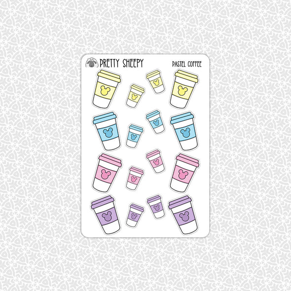 Pastel Coffee Stickers