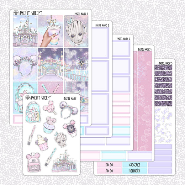 Pastel Magic Weekly Planner Stickers Collection