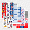 Patriotic Clubhouse Printable Planner Stickers PNG Digital Download Weekly Vertical Kit