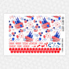 Patriotic Clubhouse Monthly Kit for EC Planner | Monthly Planner Stickers
