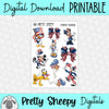 Patriotic Clubhouse Printable Stickers PNG Digital Download
