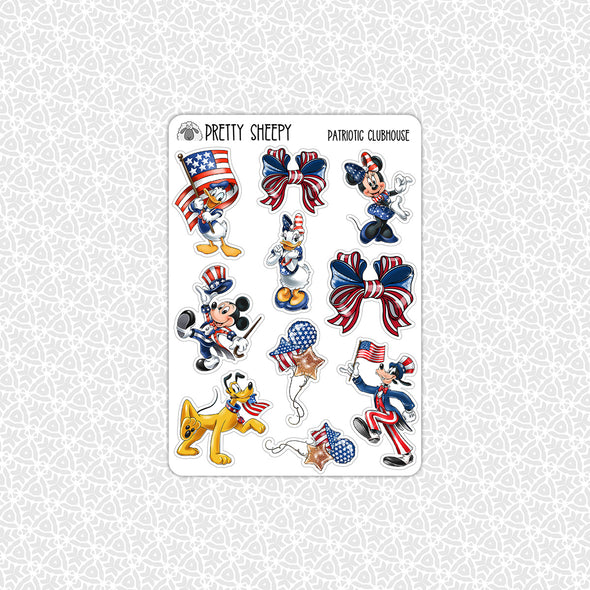 Patriotic Clubhouse Stickers