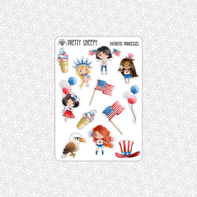 Patriotic Princesses Stickers