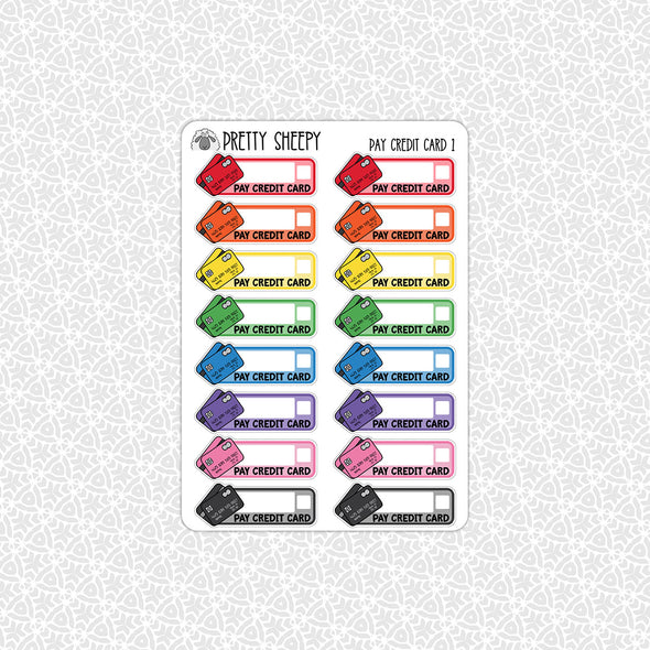 Pay Credit Card Planner Stickers