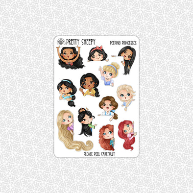 Peeking Princesses Stickers
