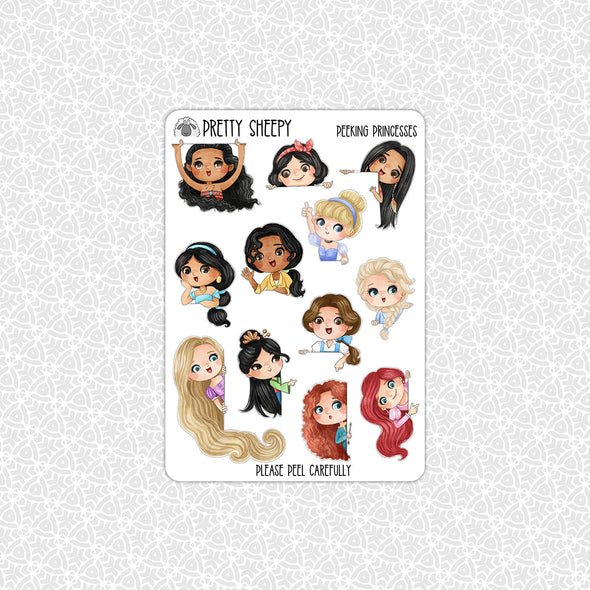 Peeking Princesses Stickers