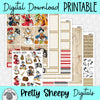 Pirates Printable Planner Stickers PNG Digital Download Weekly Vertical Kit