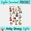 Pirates Printable Stickers PNG Digital Download