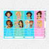Poolside Princesses Monthly Kit for EC Planner | Monthly Planner Stickers