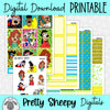 Powerline Printable Planner Stickers PNG Digital Download Weekly Vertical Kit