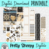 Pretty Pirate Printable Planner Stickers PNG Digital Download Weekly Vertical Kit