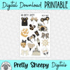 Pretty Pirate Printable Stickers PNG Digital Download