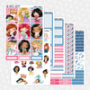 Princess Sidekicks Printable Planner Stickers PNG Digital Download Weekly Vertical Kit