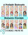 Bookworm Princesses Printable Bookmarks