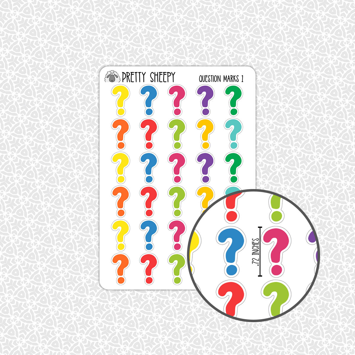 Question Mark Stickers – Pretty Sheepy