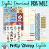Real Boy Printable Planner Stickers PNG Digital Download Weekly Vertical Kit