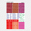 Remember Me Weekly Planner Stickers Collection