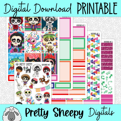 Remember Me Printable Planner Stickers PNG Digital Download Weekly Vertical Kit