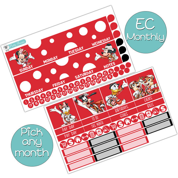 Rock the Dots Monthly Kit for EC Planner - Pick ANY Month! | Monthly Planner Stickers