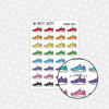 Running Shoes Rainbow Doodles Stickers