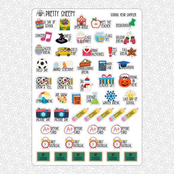 School Year Sampler Stickers