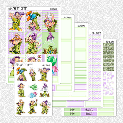 Silly Dwarf Weekly Planner Stickers Collection