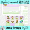 Silly Dwarf Printable Planner Stickers PNG Digital Download Monthly Kit