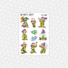 Silly Dwarf Weekly Planner Stickers Collection