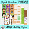 Sisters Printable Planner Stickers PNG Digital Download Weekly Vertical Kit
