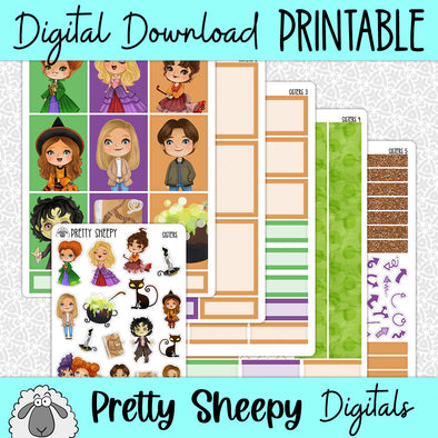 Sisters Printable Planner Stickers PNG Digital Download Weekly Vertical Kit