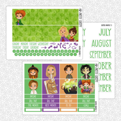 Sisters Monthly Kit for EC Planner | Monthly Planner Stickers