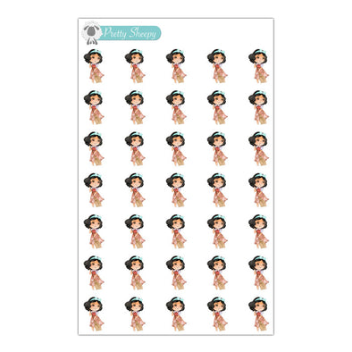 Spring Cleaning Princess Stickers - Sweep