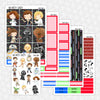 Space Wars Printable Planner Stickers PNG Digital Download Weekly Vertical Kit