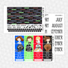 Space Wars Printable Planner Stickers PNG Digital Download Monthly Kit