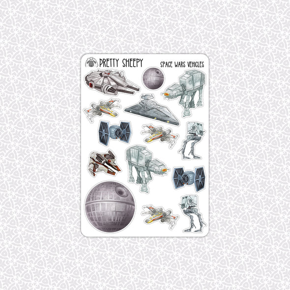 Space Wars Vehicles Stickers