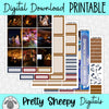 Spaceship Earth Printable Planner Stickers PNG Digital Download Weekly Vertical Kit