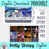 Spaceship Earth Printable Planner Stickers PNG Digital Download Monthly Kit