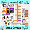 Spooks & Spells Halloween Printable Planner Stickers PNG Digital Download Weekly Vertical Kit