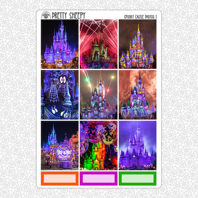 Spooky Castle Photos Full Box Stickers