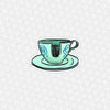 Spring Tea Cup Easy Peel Premium Vinyl Die Cut Sticker