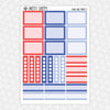 Stars and Stripes Weekly Planner Stickers Collection