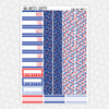 Stars and Stripes Weekly Planner Stickers Collection