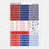 Stars and Stripes Weekly Planner Stickers Collection