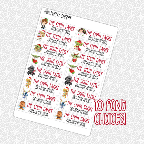 CUSTOM Christmas Address Labels | Galactic Christmas
