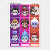 Sugar Skull Villains Weekly Planner Stickers Collection