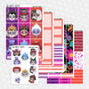 Sugar Skull Villains Printable Planner Stickers PNG Digital Download Weekly Vertical Kit