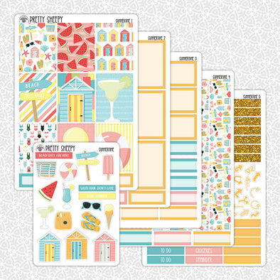 Summertime Weekly Planner Stickers Collection