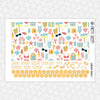 Summertime Monthly Kit for EC Planner | Monthly Planner Stickers