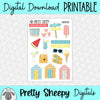 Summertime Printable Stickers PNG Digital Download