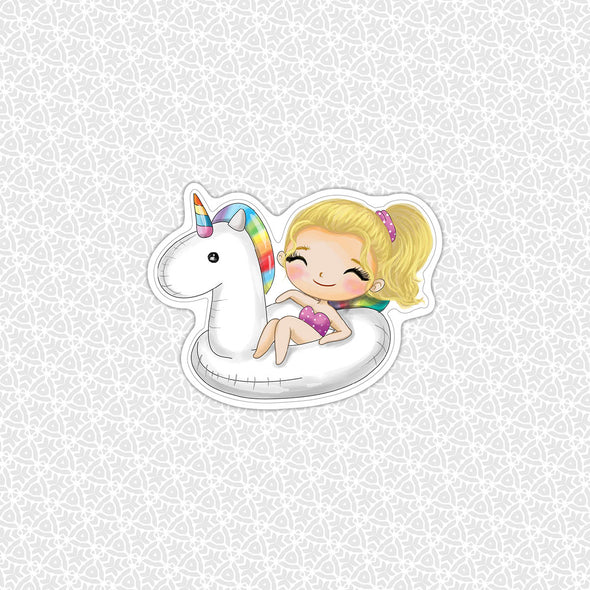 Sunny Girl Float Easy Peel Premium Vinyl Die Cut Sticker